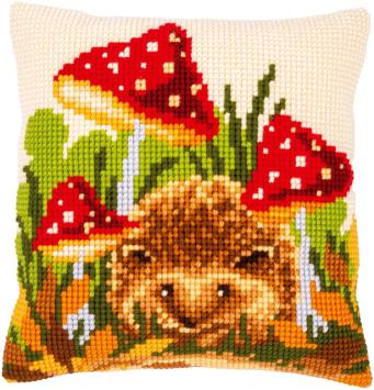 Coussin Hérisson avec Champignons