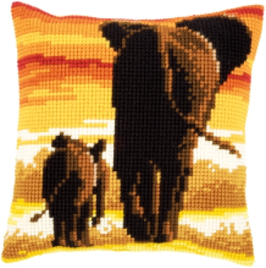 Coussin Eléphants