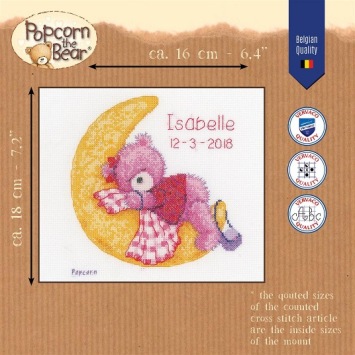 Borduurpakket Popcorn Brie Sleeping On Moon
