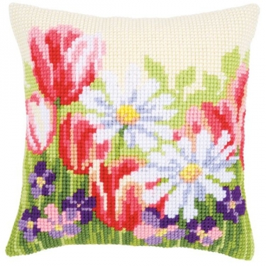 Coussin Fleurs Printemps