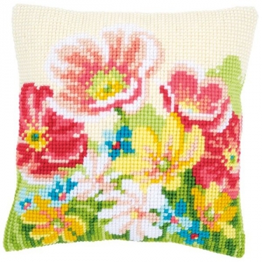 Coussin Fleurs Et