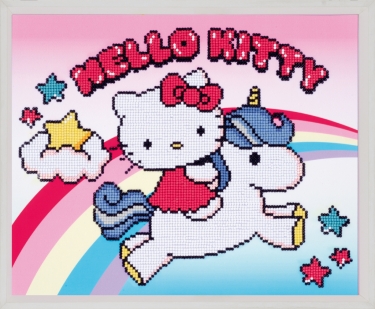 Diamond Painting Hello Kitty met Eenhoorn