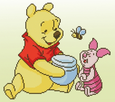 Diamond Painting Disney Pooh met knorretje