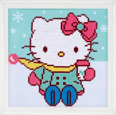 Diamond Painting Hello Kitty in de Sneeuw