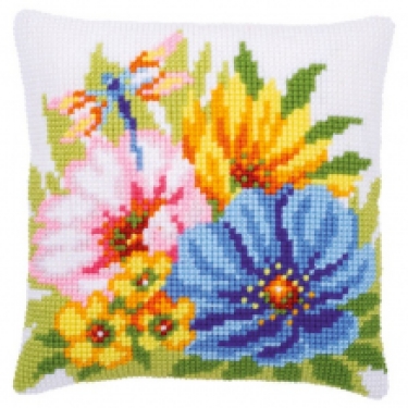 Coussin Fleurs Color