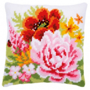 Coussin Fleurs Color