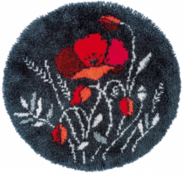 Tapis Noué Cocquelicots