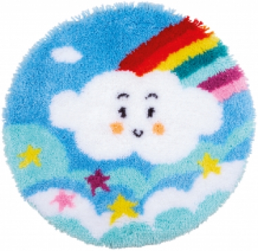 Knooptapijt Regenboogwolkje