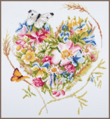 Diamond Painting Coeur des fleurs