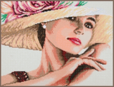 Diamond Painting Femme avec un Chapeau