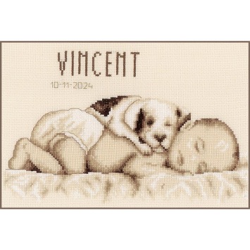 Borduurpakket Vervaco Baby met Hond PN-0199545