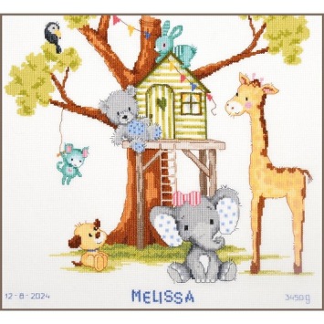 Borduurpakket Vervaco Aan de Boomhut PN-0203560