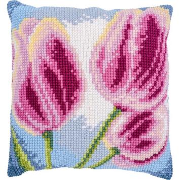 Kruissteekkussen Vervaco 3 Tulpen PN-0204608
