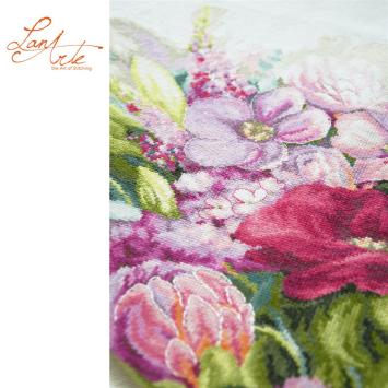 borduurpakket Lanarte telpakket kit Bright Florals PN-0205167