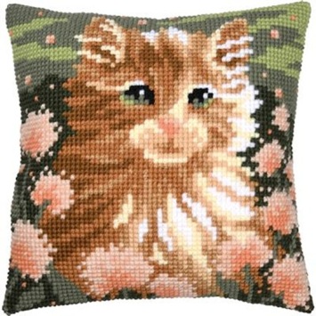 Kruissteek kussen Vervaco Kitten PN-0212081