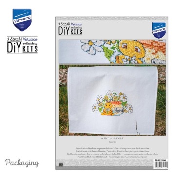 Borduurpakket Handdoek Happy Bee