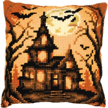 Kruissteekkussen Vervaco Halloween Huis PN-0216233