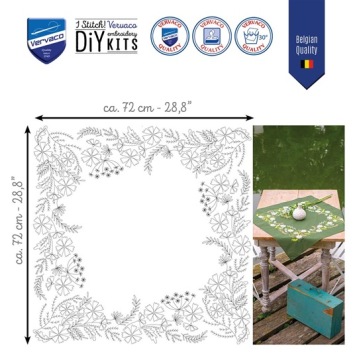 Tafelkleedje Witte Bloemen