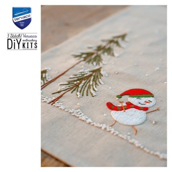 Borduurpakket Placemat Sneeuwmannetjes