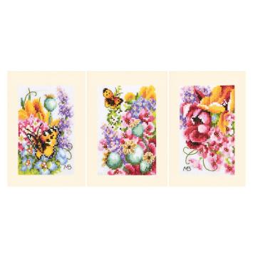 Lanarte Wenskaarten Kleurig Bloemenboeket 3 stuks PN-0224152