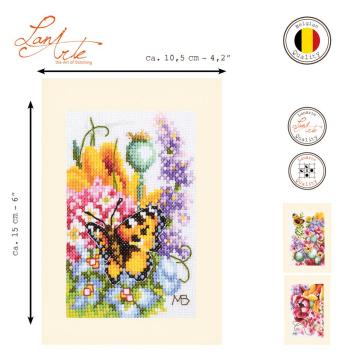 Lanarte Wenskaarten Kleurig Bloemenboeket 3 stuks PN-0224152