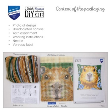 Kruissteek kussen Capibara