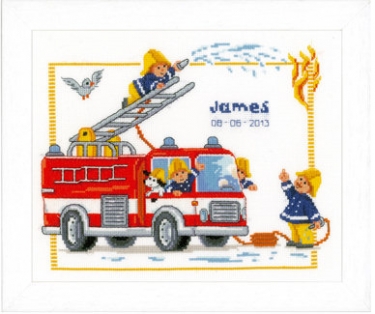 Kit de broderie chez les Pompiers