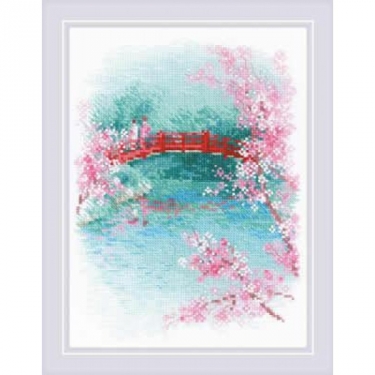 Borduurpakket Brug van Sakura