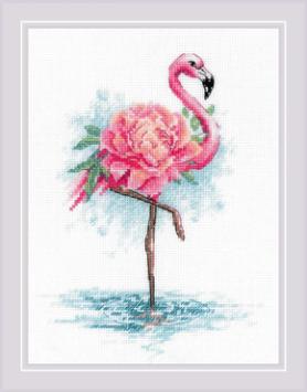 Kit de broderie Flamant Rose