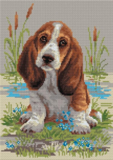 Diamond Painting Basset puppy