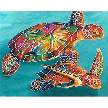 Diamond Painting Tortues Colorées